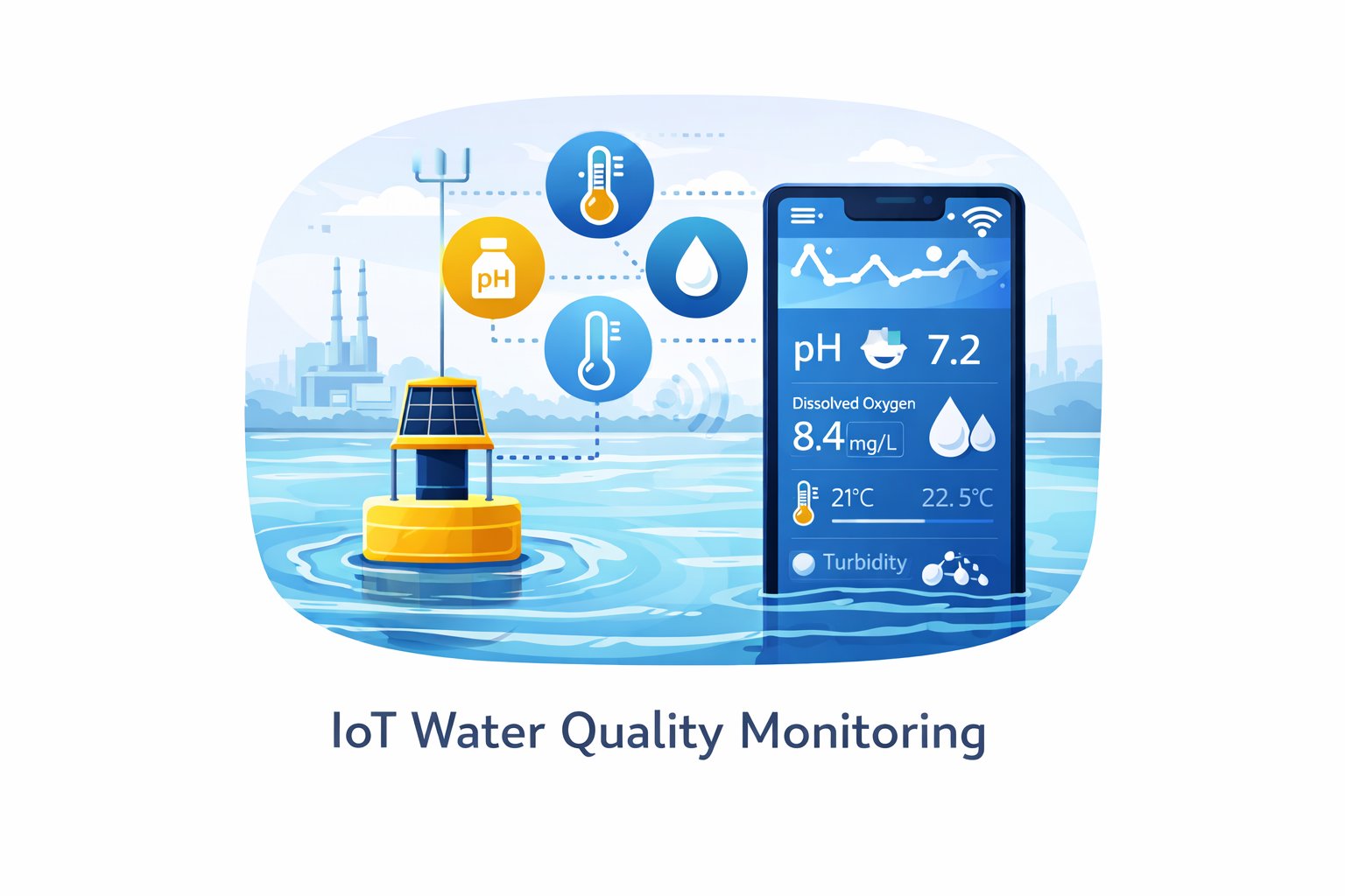 IoT water quality monitoring system with AI alerts by Knowx Innovations